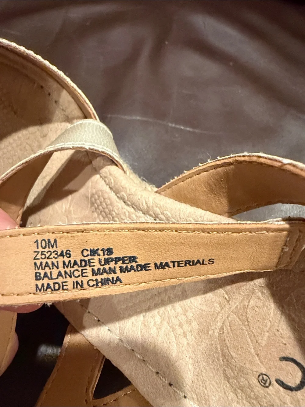 b.o.c. Women's Neutral Strappy Espadrille Wedge Sandals
